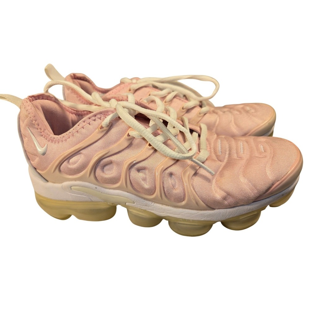 Nike Air VaporMax Plus Pink White Sneakers Womens 6.5 Running Shoes Low Top - Picture 4 of 11